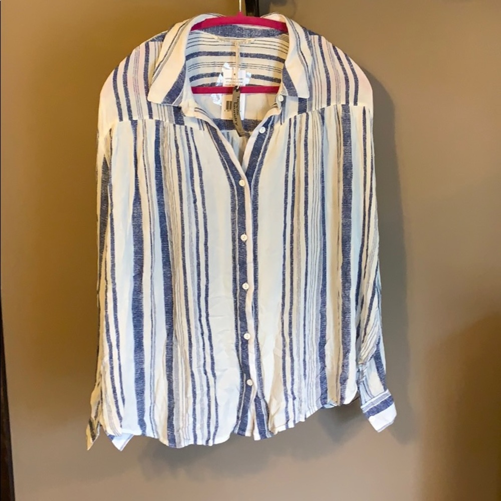 Hippie Laundry gauze button up shirt